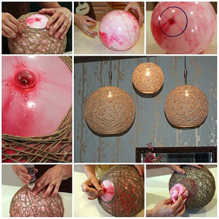 hemp string diy lamp