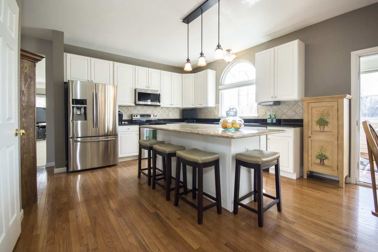 hardwood on a kitchen as one of the best types of flooring