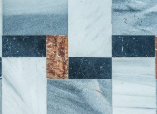 blue tile of the best flooring for manufactured homes