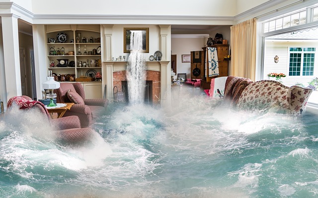 flooding  inside the living area
