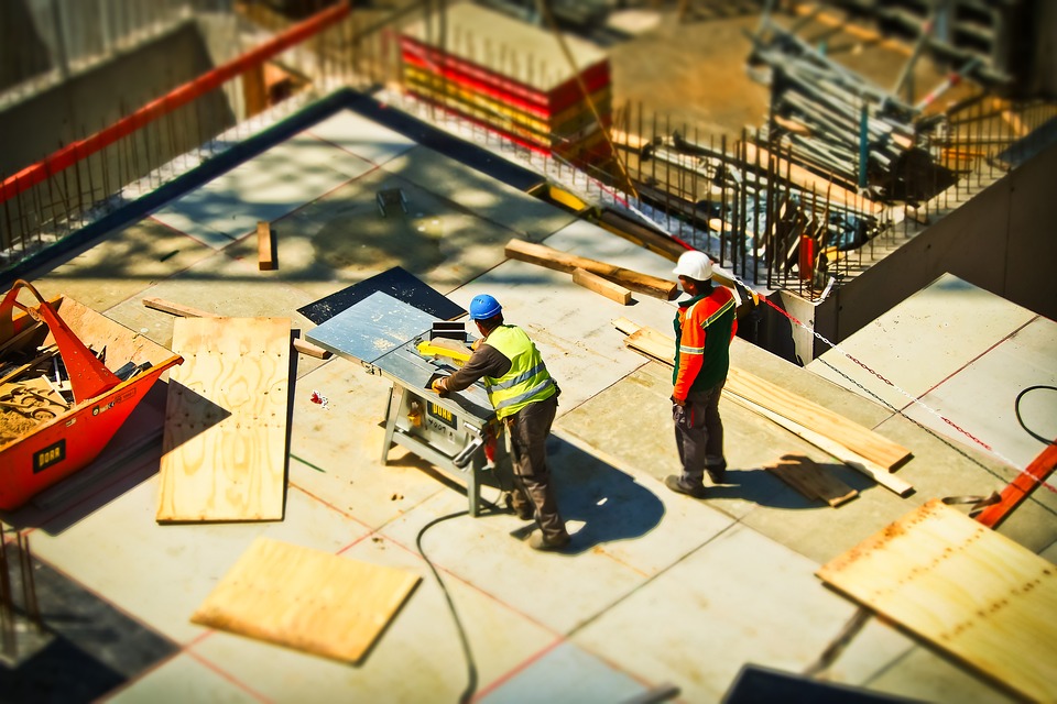 men on a construction site