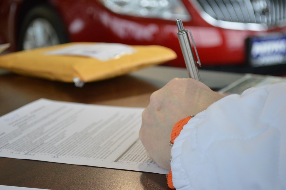 Man writing on the table